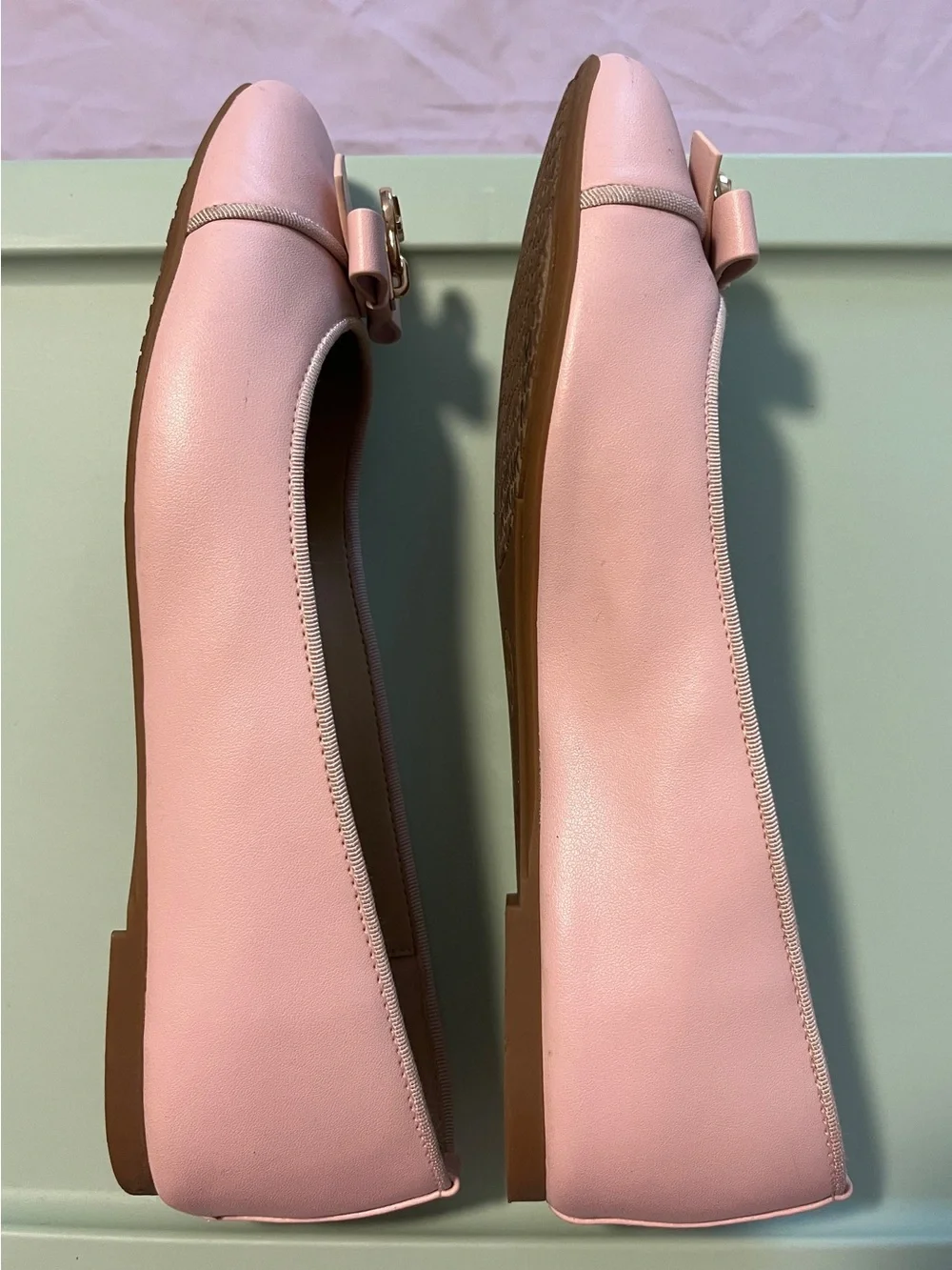 Michael Kors Light Pink Bow Quilted Insole Ballet Flats